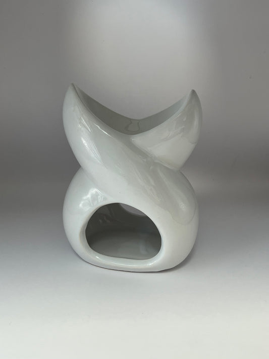 Ceramic bloom wax burner White