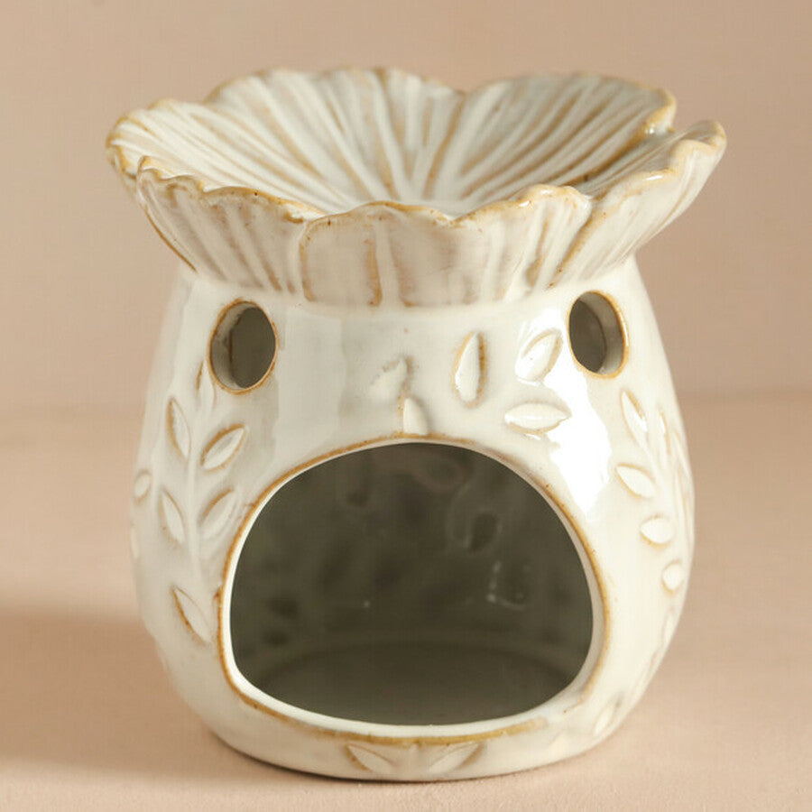 Floral bee wax burner