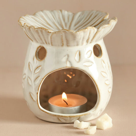 Floral bee wax burner