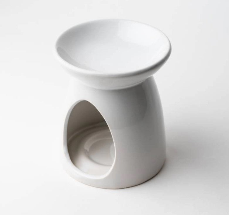 Ceramic wax burner White